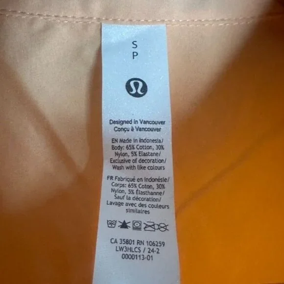 Lululemon Women's Cotton Blend Poplin Button Down Shirt NWT Size Small (PCHB) - Picture 10 of 13